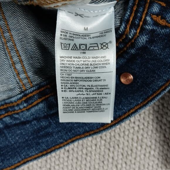 Old Navy Custom Jean Jacket Women's Medium Blue "Aerosmith" Hand Painted Cropped - Picture 7 of 13